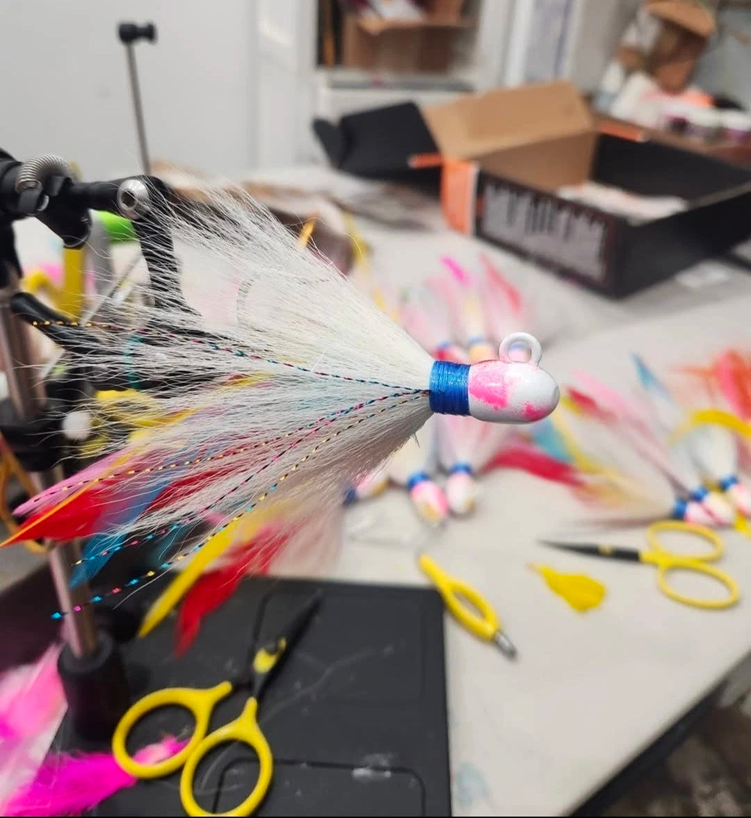Wonder bread custom bucktail jig 1/2 to 3oz bullet jig